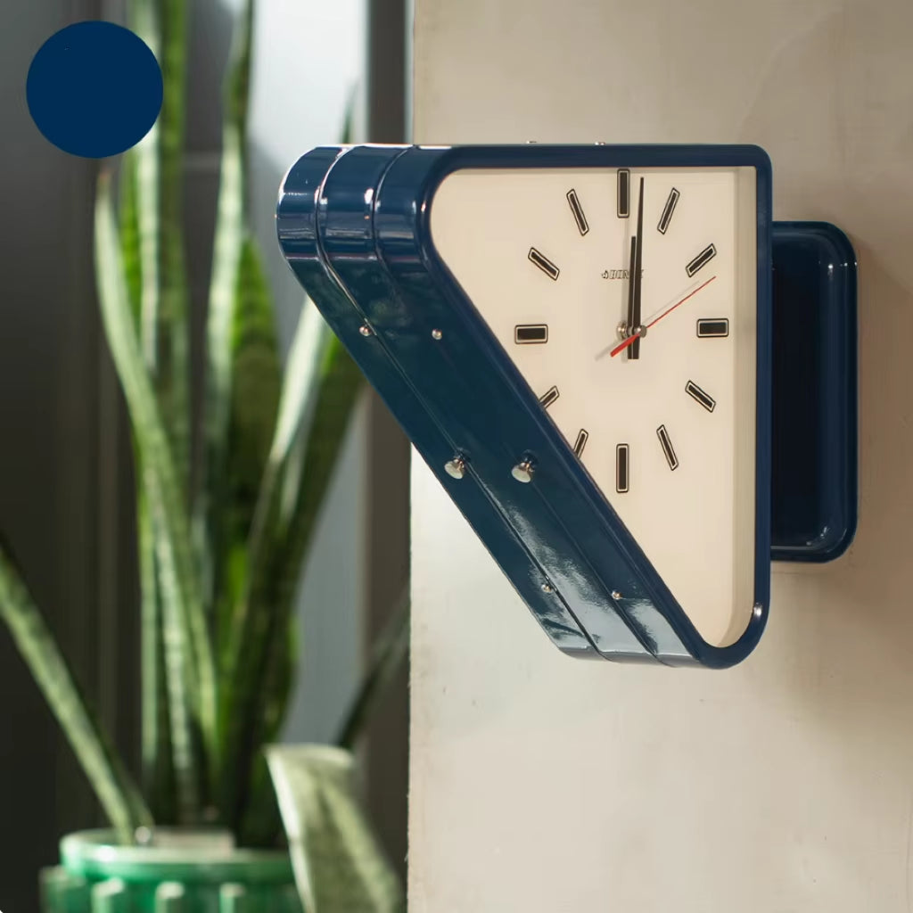 Triangle Two-Sided Wall Clock