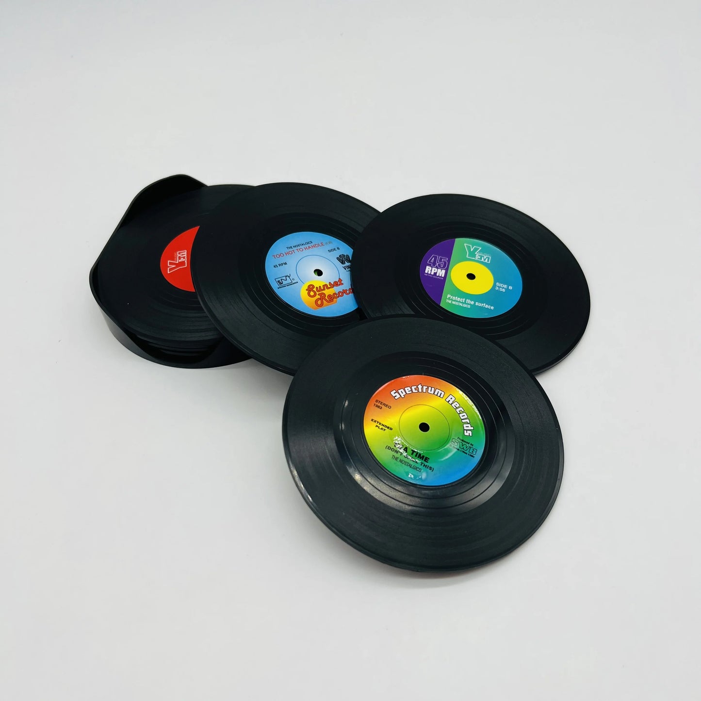 Vinyl Record Coaster Record Decorative Wall Retro CD Table Mat Creative Home Accessories Gifts for Men and Women