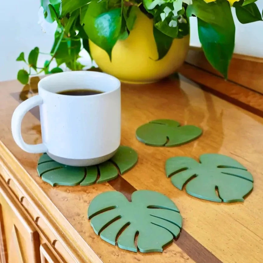 Monstera Coasters Set