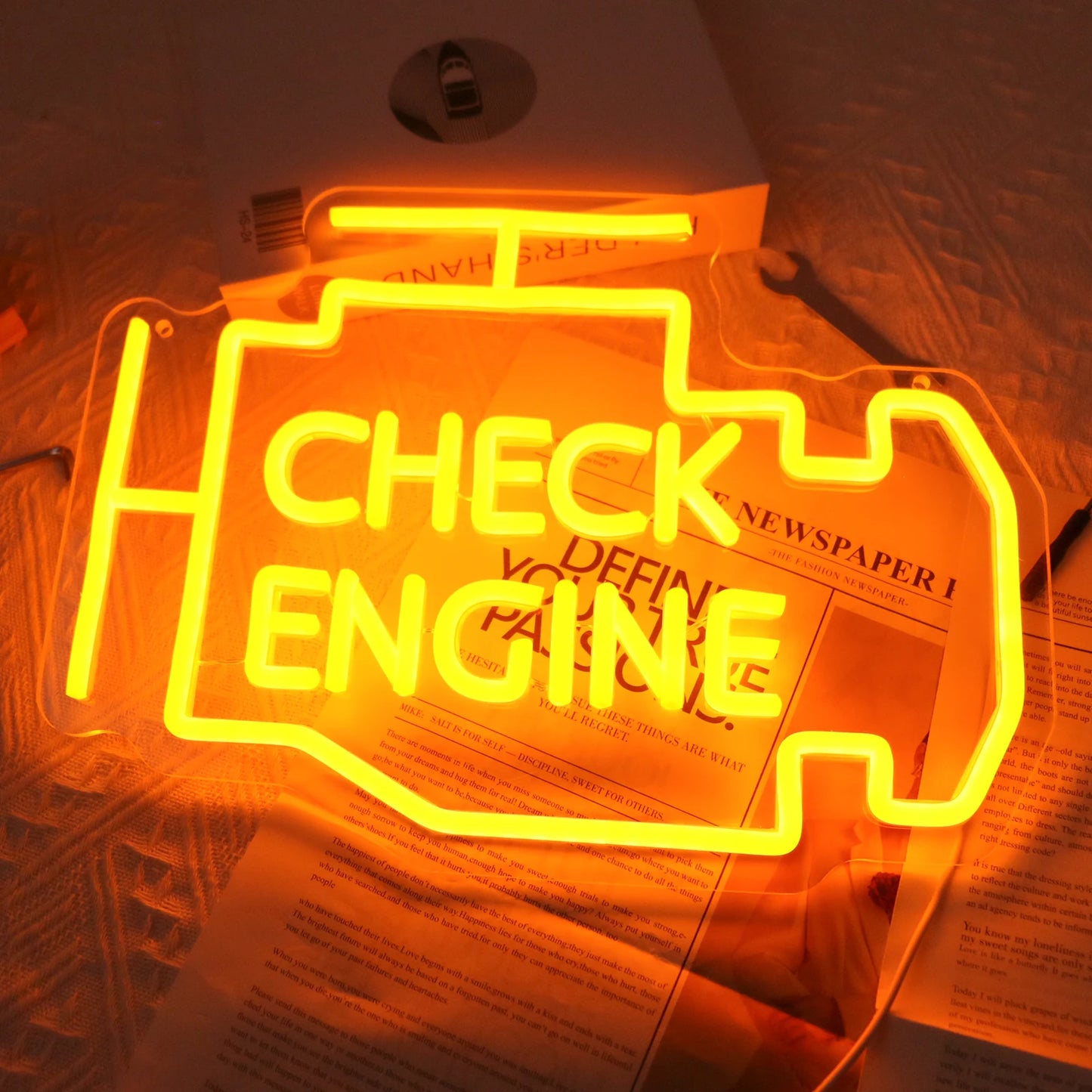Check Engine Neon Sign