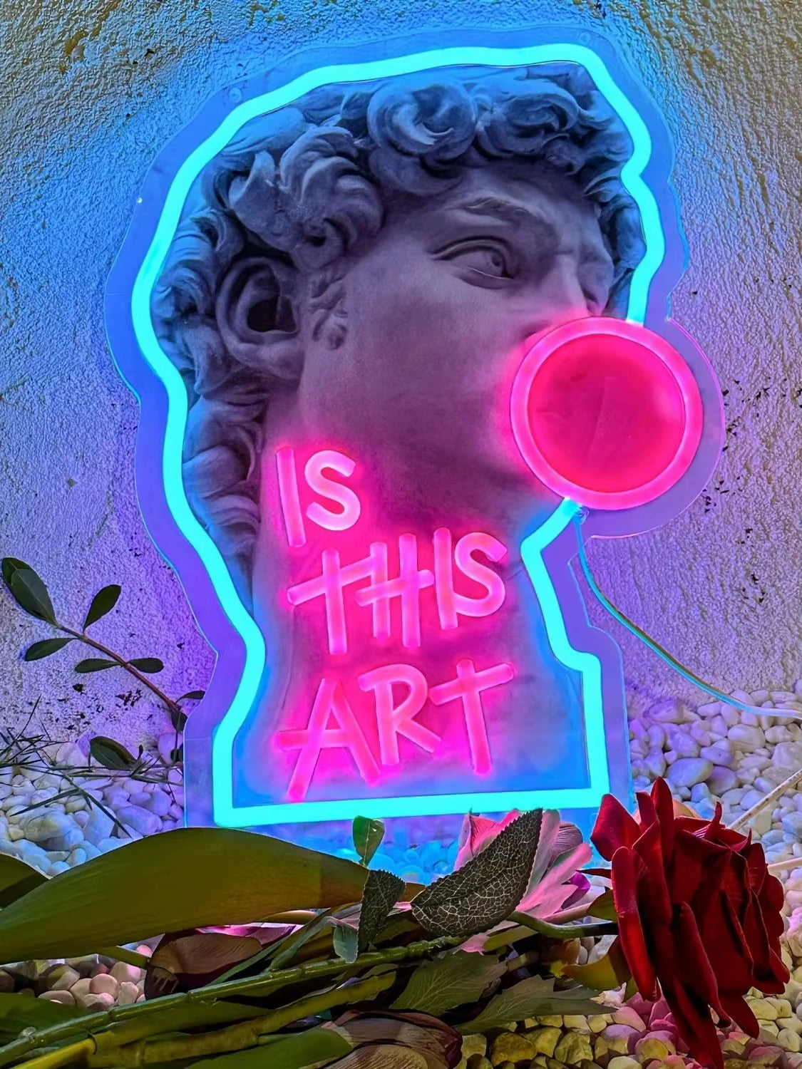 Michelangelo David Neon LED