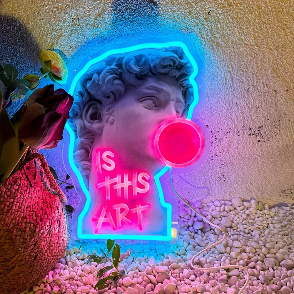 Michelangelo David  Neon LED 