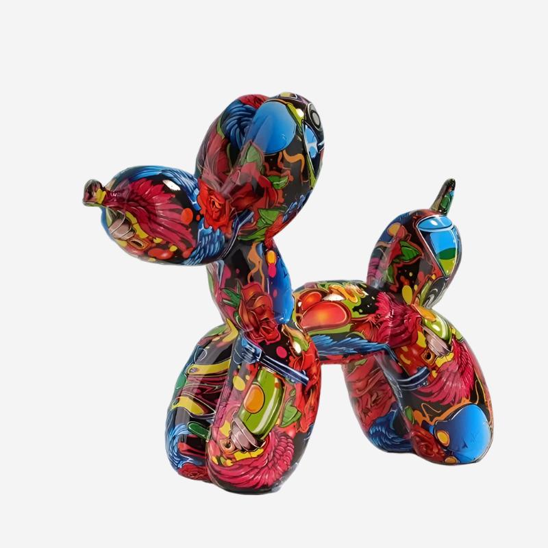 Pop Art Graffiti Balloon Dog Sculpture Object Painting Baloon Statue Ideas Animal Figures Decorative Items for Home Decor