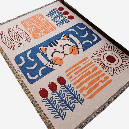 Lucky Cat Sofa Blanket