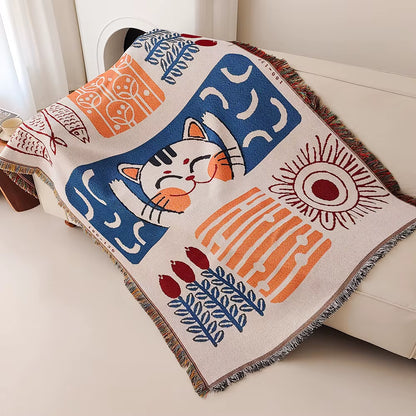 Lucky Cat Sofa Blanket