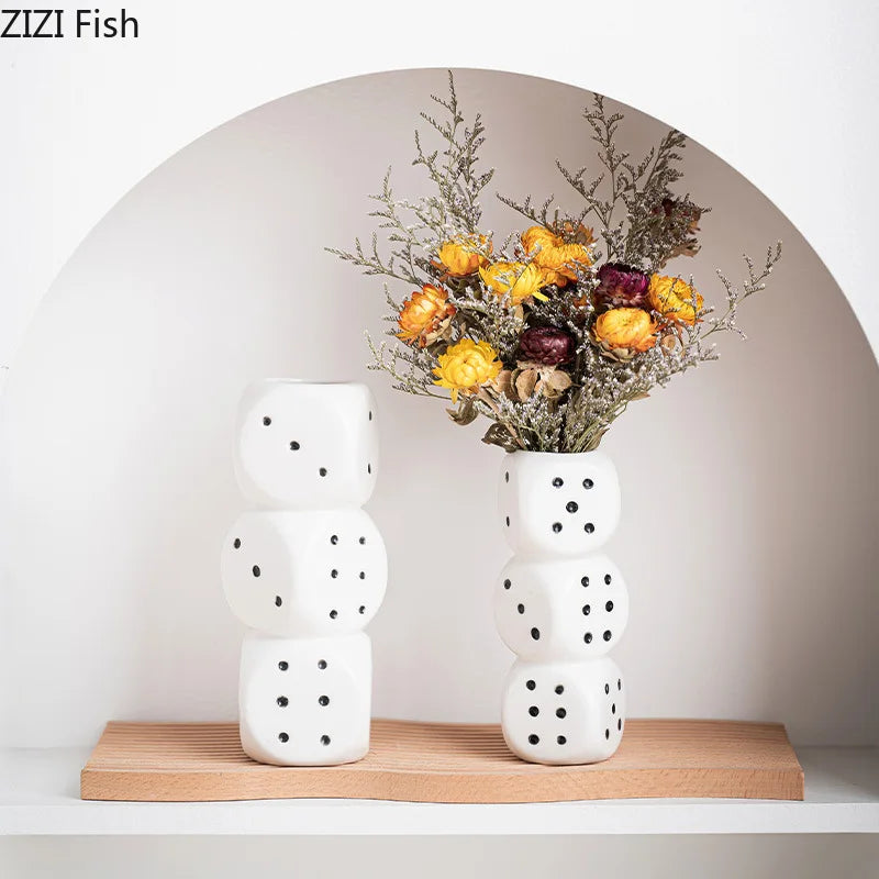 Dice Ceramic Vase