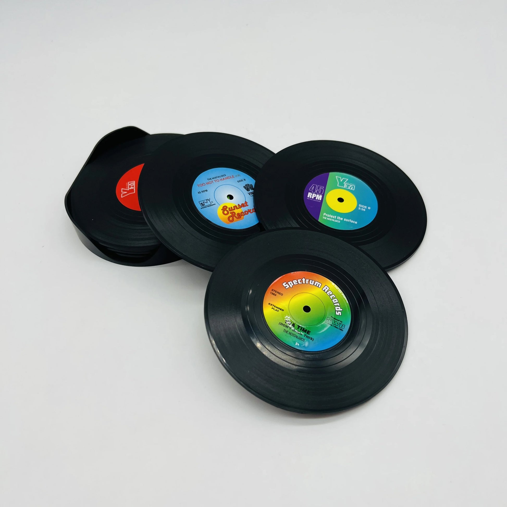 Vinyl Record Coaster Record Decorative Wall Retro CD Table Mat Creative Home Accessories Gifts for Men and Women