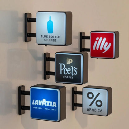 World Classic Coffee Brands Light Sign Refrigerator Magnet Coffee Machine Decor Lavassa Coffee Illy Coffee Peet'S Coffee