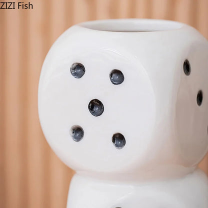 Dice Ceramic Vase
