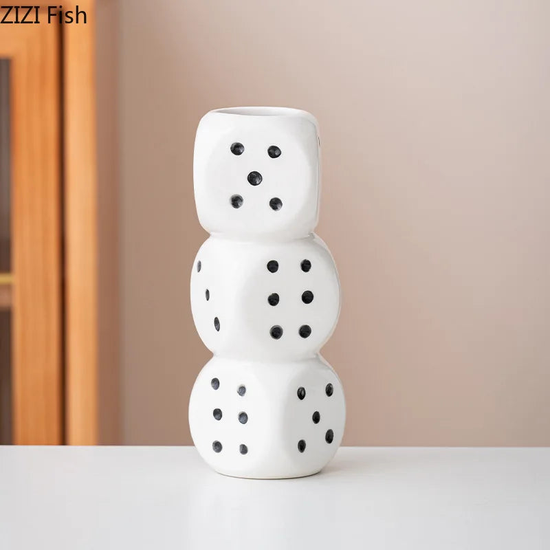 Dice Ceramic Vase