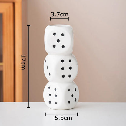 Dice Ceramic Vase