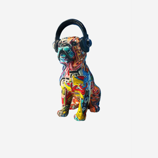 Graffitti Dog Statue